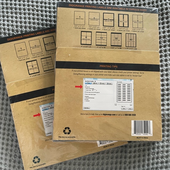 White Adhesive Labels 2 packages bundle - Picture 8 of 9